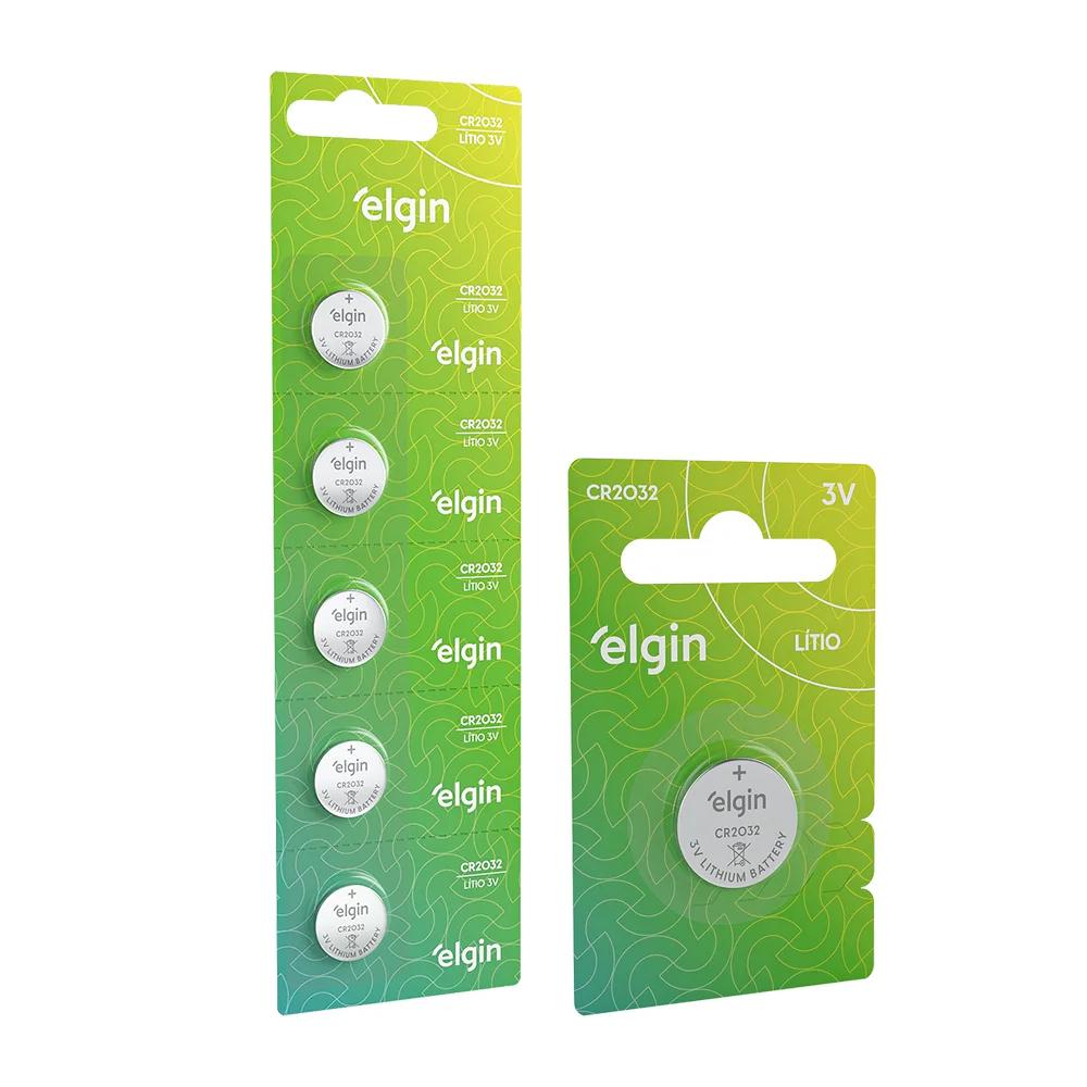 Cartela 5 Bateria De Litio Cr2032 Botão Placa Mãe Bios