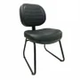 Cadeira Executiva Costurada Base Trapézio Martiflex Cor Preta