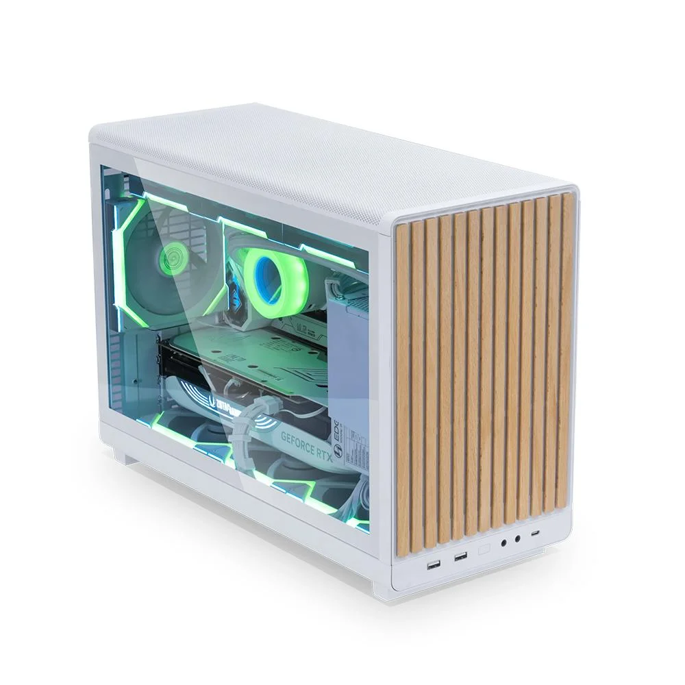Gabinete Lian Li A3 Micro Atx Wood Edition Lateral Vidro Branco Gabinete Lian Li A3 Micro Atx Wood Edition Lateral Vidro Branco