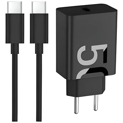 Kit Carregador Motorola Turbo Power 50w Usb-c + Cabo - Preto Carga Rapida