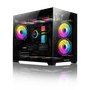 Gabinete Gamer Round5 Blast Black (m-atx / Aquario / Frontal Vidro / Sem Fan)