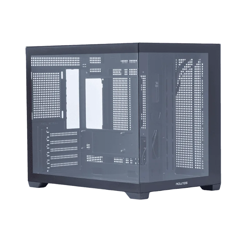 Gabinete Gamer Round5 Blast Black (m-atx / Aquario / Frontal Vidro / Sem Fan)