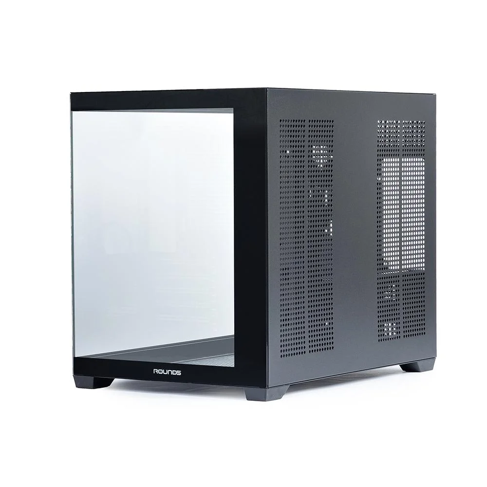 Gabinete Gamer Round5 Blast Black (m-atx / Aquario / Frontal Vidro / Sem Fan)
