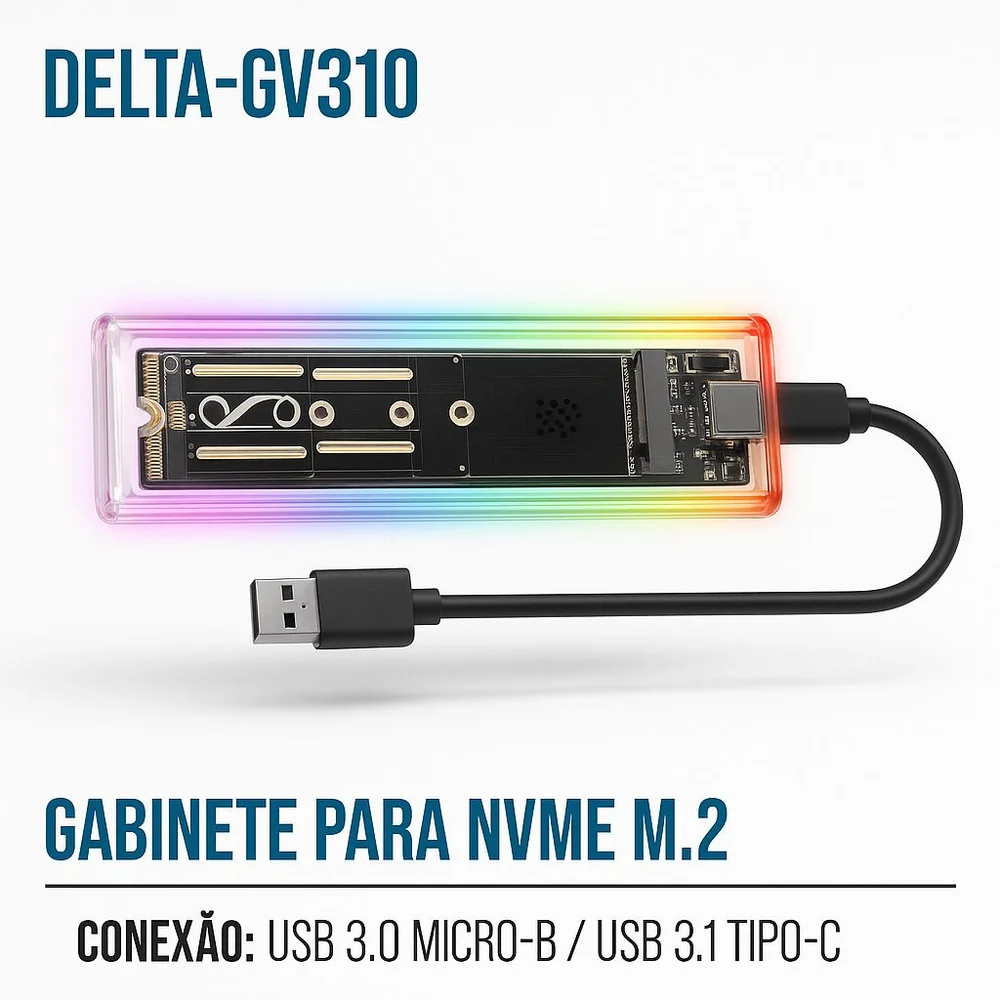 Gabinete Para Nvme M.2 - Delta (gv310)