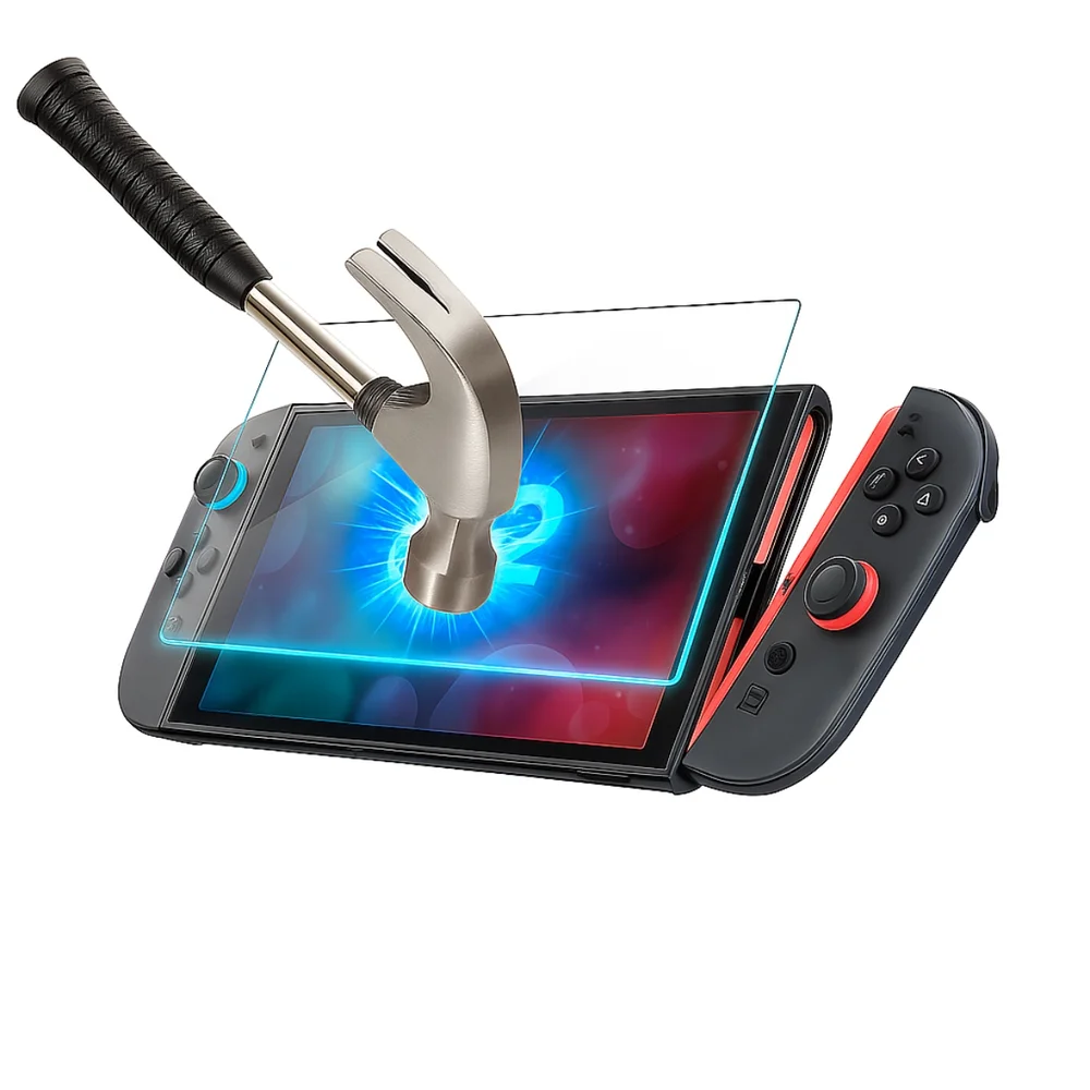 Capa De Silicone Case Antiderrapante + Película De Vidro Temperado 9h Para Switch 2 (branco)