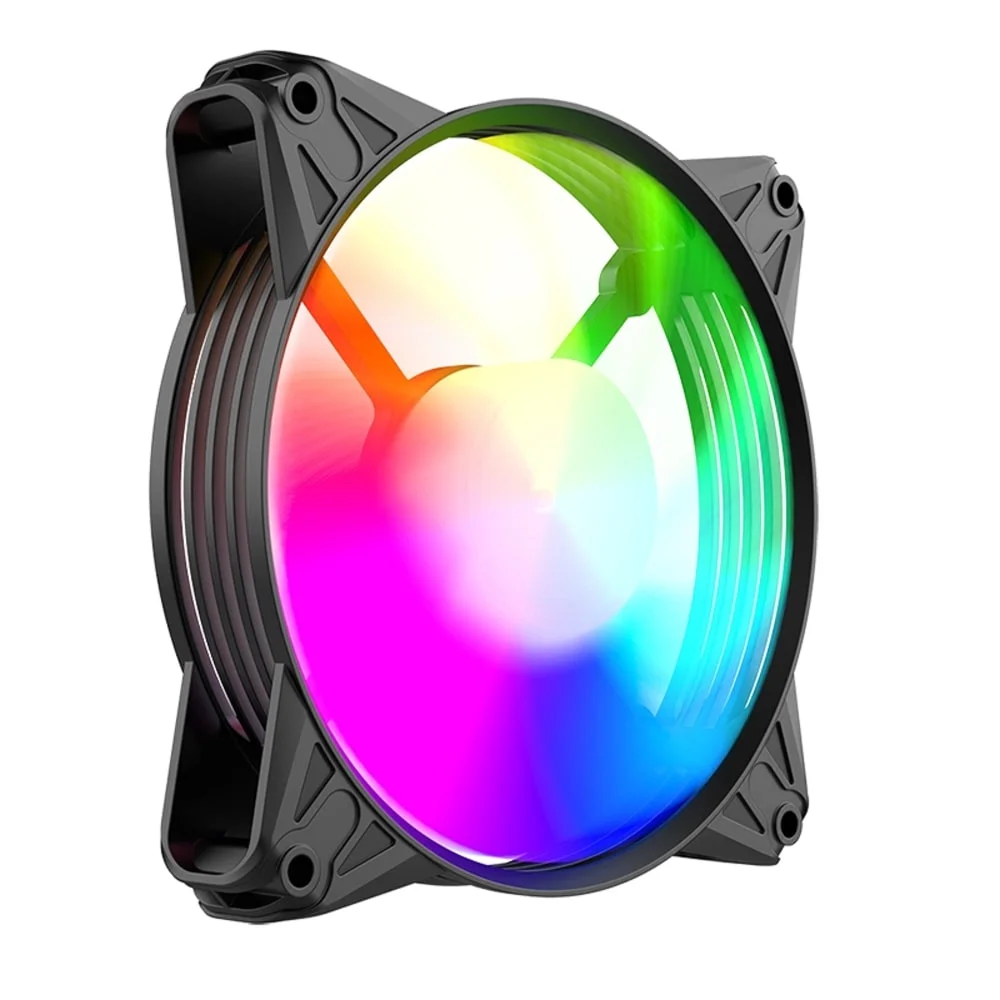 Cooler Fan ARGB Ventoinha Para Gabinete Eurus 6pin 12v Preto PC Clanm Gamer