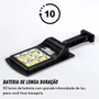 Luminária Solar LED Com Sensor De Presença E Poste De Parede - Autonomia De Até 12h, À Prova D'água, Iluminação Forte Para Áreas Externas