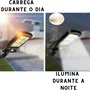 Luminária Solar LED Com Sensor De Presença E Poste De Parede - Autonomia De Até 12h, À Prova D'água, Iluminação Forte Para Áreas Externas