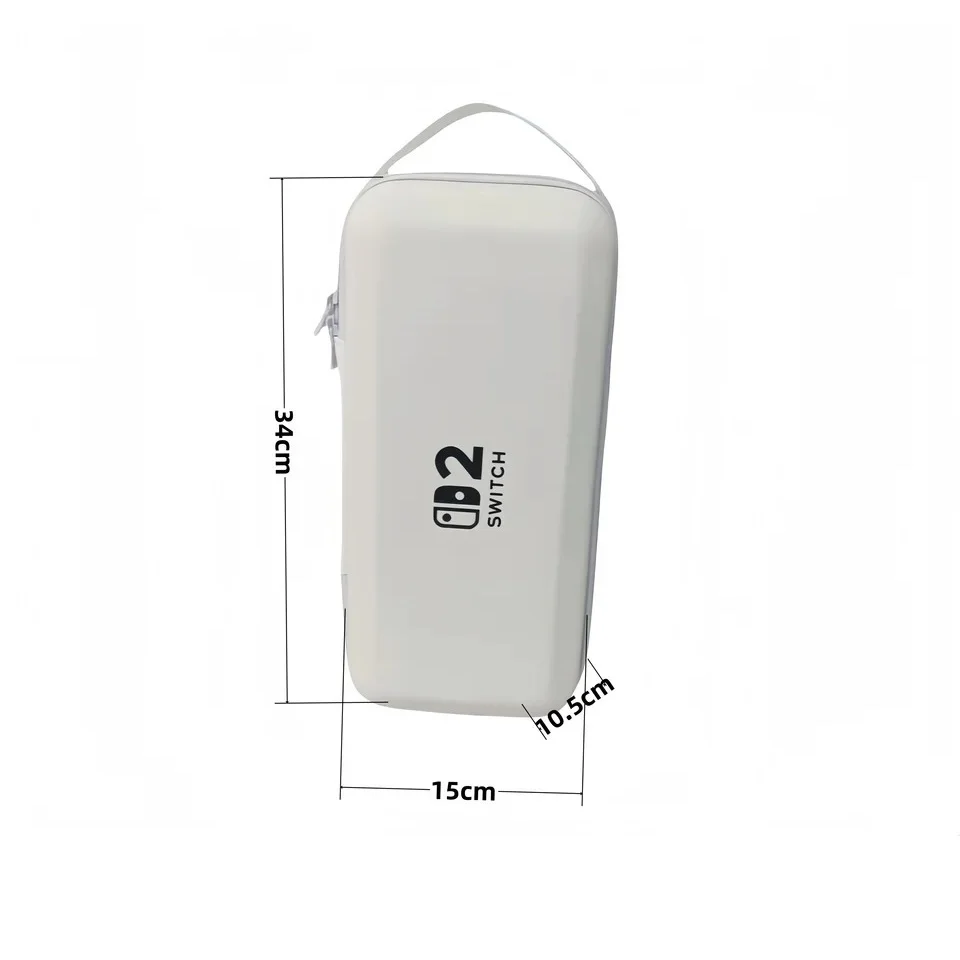 Maleta Com Detalhe Transporte Branca Nintendo Switch 2 Portátil Ns2 Bolsa Bag Proteção
