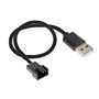 Cabo Adaptador USB 2.0 para Cooler Fan, 3 ou 4 Pinos Pwm, Conversor para Ventoinha fora do gabinete