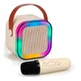 Mini Caixa De Som Microfone Bluetooth Portátil RGB Cor:azul
