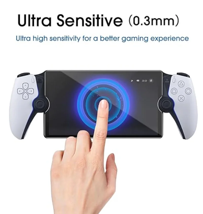 Case Ps5 Portal Cinza + Película Vidro + Capa Acrílico