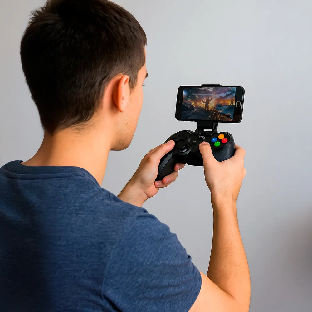 Controle Gamepad Bluetooth Suporte Celular Joystick Controle Gamepad Bluetooth Suporte Celular Joystick