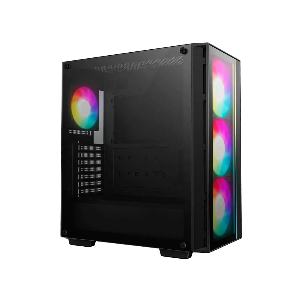 Gabinete Gamer Deepcool Matrexx 55 V4 C Mid Tower Atx Com 4 Fan ARGB Preto