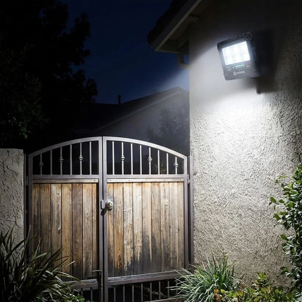 Luminária Solar 200w Bateria 6000mah, Luz 6500k Para Jardim Estacionamento E Iluminação Externas