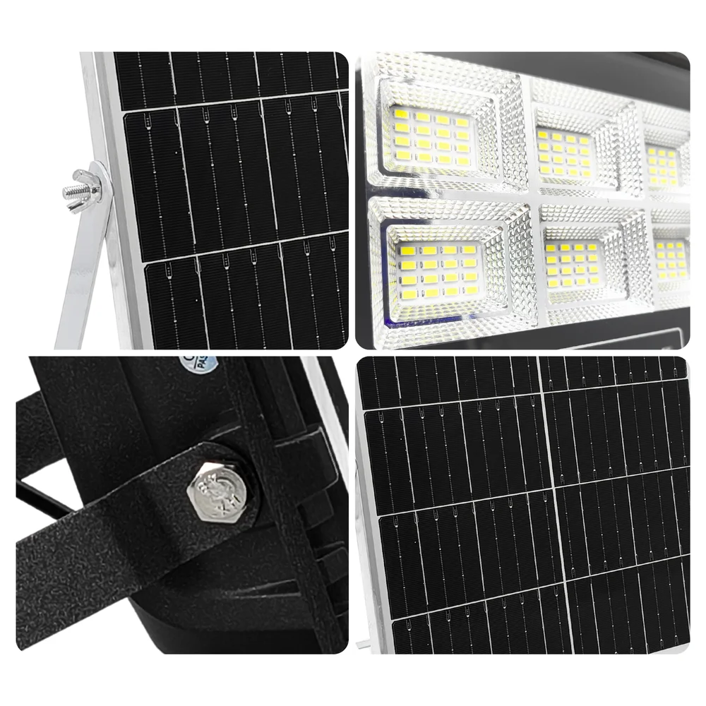 Luminária Solar 200w Bateria 6000mah, Luz 6500k Para Jardim Estacionamento E Iluminação Externas