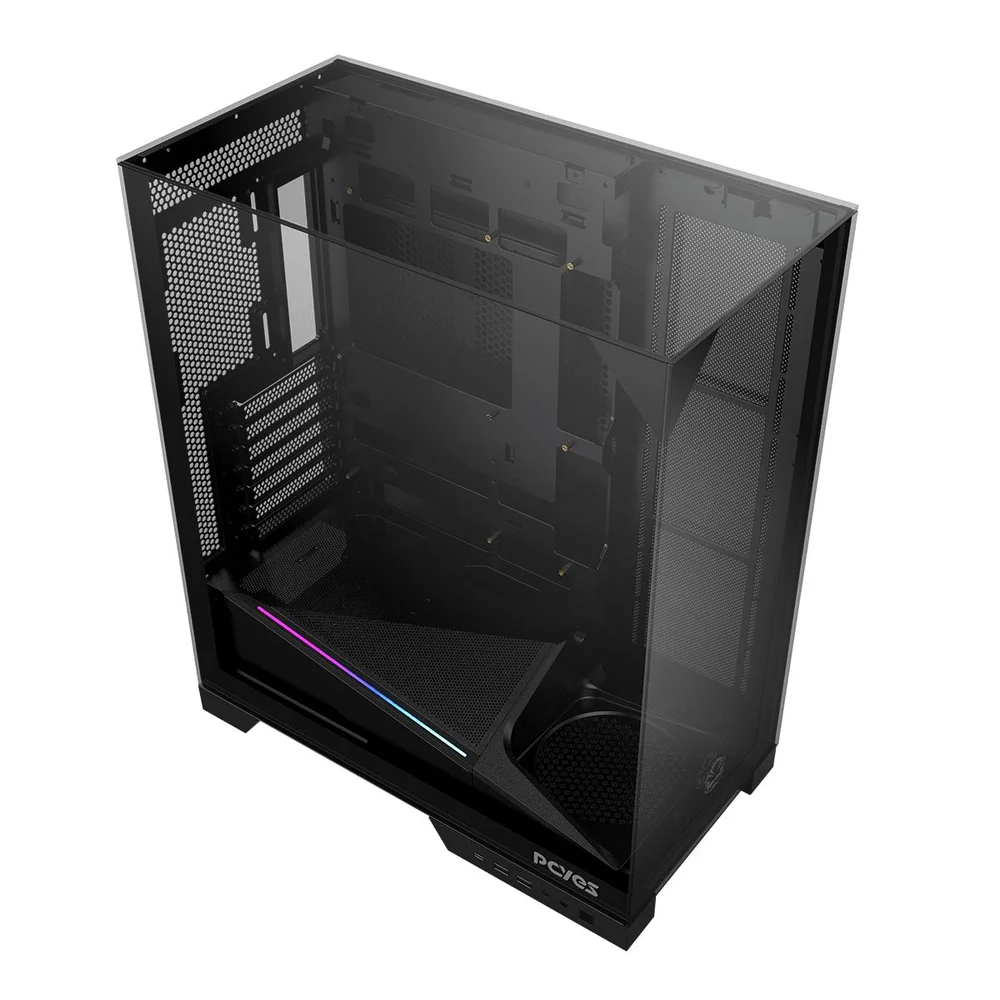 Gabinete Gamer PCyes Forcefield Dome Black Vulcan - Gffdbv Gabinete Gamer PCyes Forcefield Dome Black Vulcan - Gffdbv