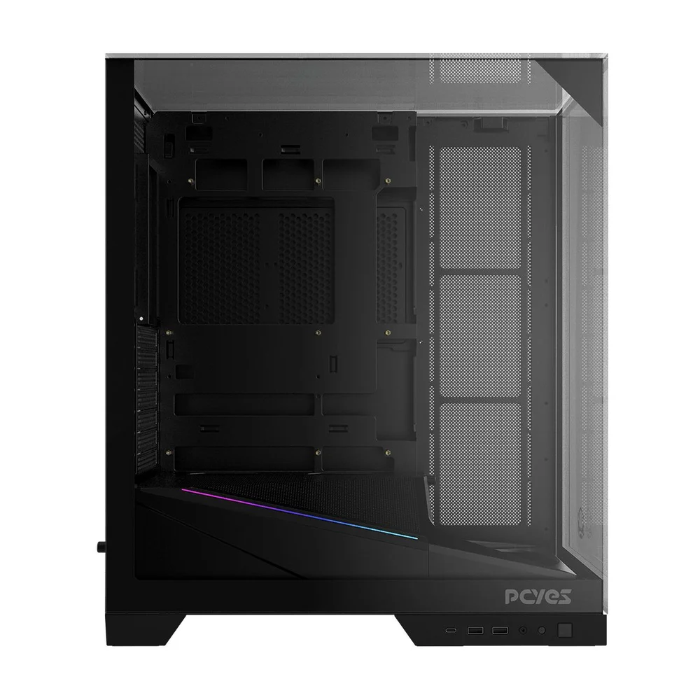Gabinete Gamer PCyes Forcefield Dome Black Vulcan - Gffdbv Gabinete Gamer PCyes Forcefield Dome Black Vulcan - Gffdbv