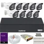 Kit 9 Câmeras Full Color C/áudio Dvr Intelbras 16ch 2TB Purple
