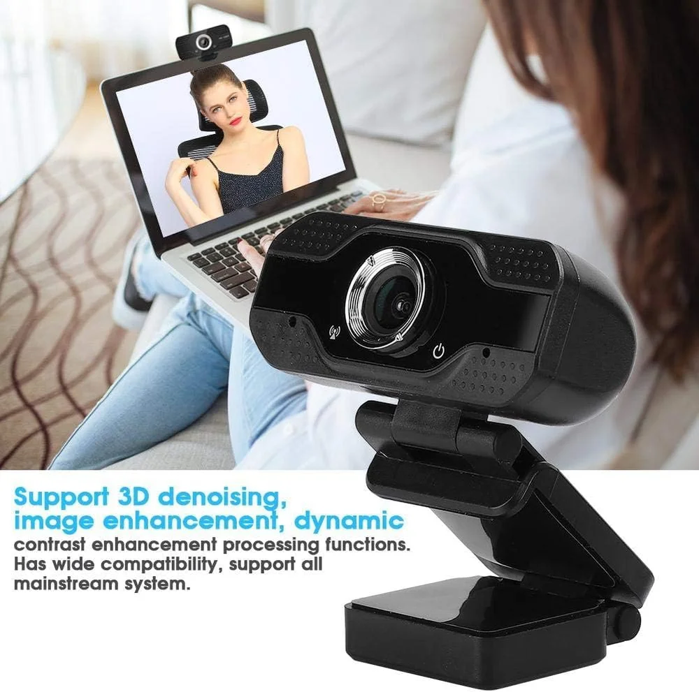 Webcam Full Hd 1080p Com Microfone Para Computador E Notebook – Câmera Usb Plug & Play Com Redução De Ruído E Suporte Ajustável Para Aulas Online, Reuniões E Home Office Webcam Full Hd 1080p Com Microfone Para Computador E Notebook – Câmera Usb Plug & Play Com Redução De Ruído E Suporte Ajustável Para Aulas Online, Reuniões E Home Office