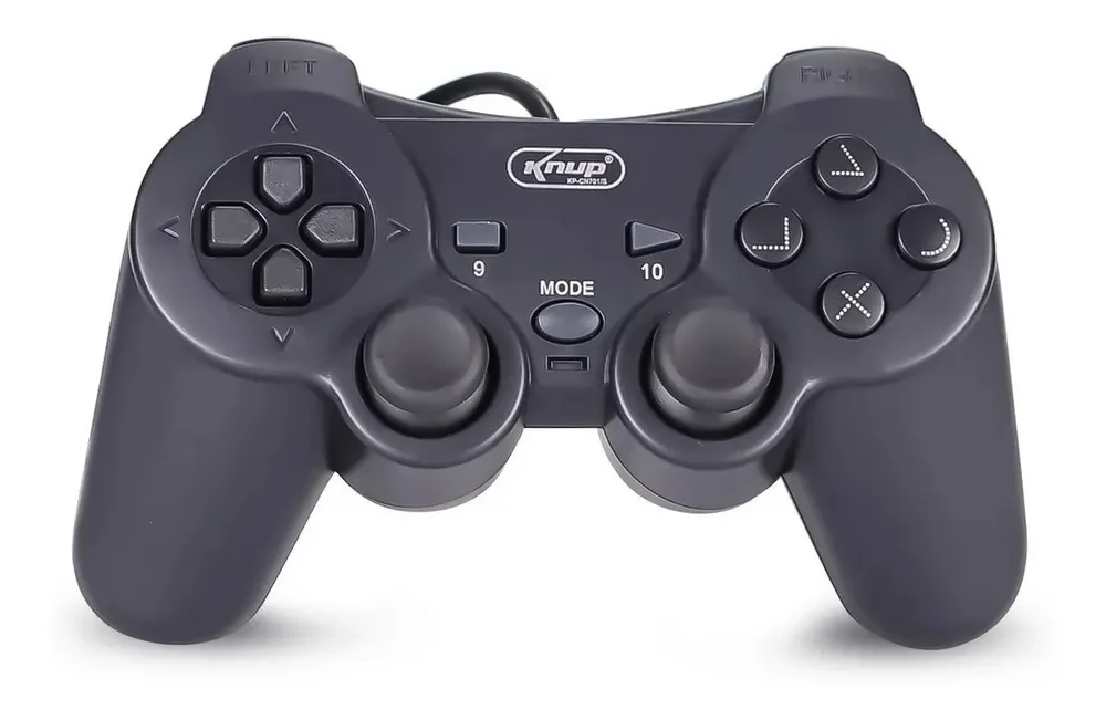 Controle Joystick Pra PC Com Fio Usb 2.0 WINDOWS 7/8/10 Preto Controle Joystick Pra PC Com Fio Usb 2.0 WINDOWS 7/8/10 Preto