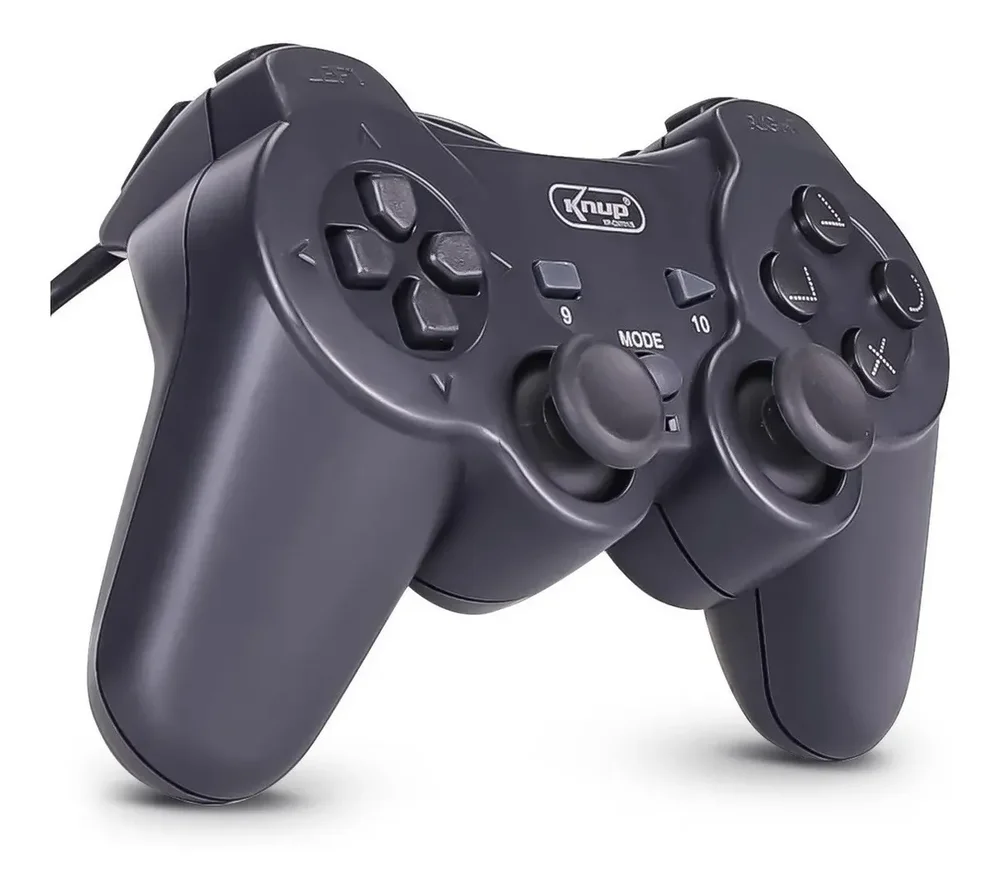 Controle Joystick Pra PC Com Fio Usb 2.0 WINDOWS 7/8/10 Preto Controle Joystick Pra PC Com Fio Usb 2.0 WINDOWS 7/8/10 Preto