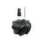 2x Roda Mecanum Omnidirecional Robô / Motor 48mm - Preto