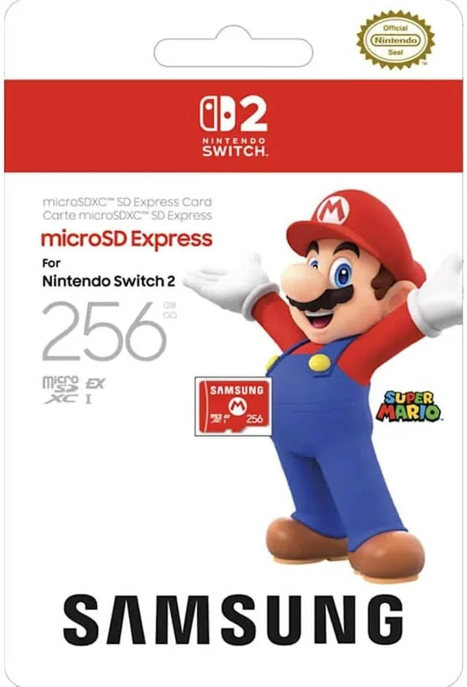 Cartão De Memória Microsd Express 256gb Compatível Com Nintendo Switch 2 Cartão De Memória Microsd Express 256gb Compatível Com Nintendo Switch 2