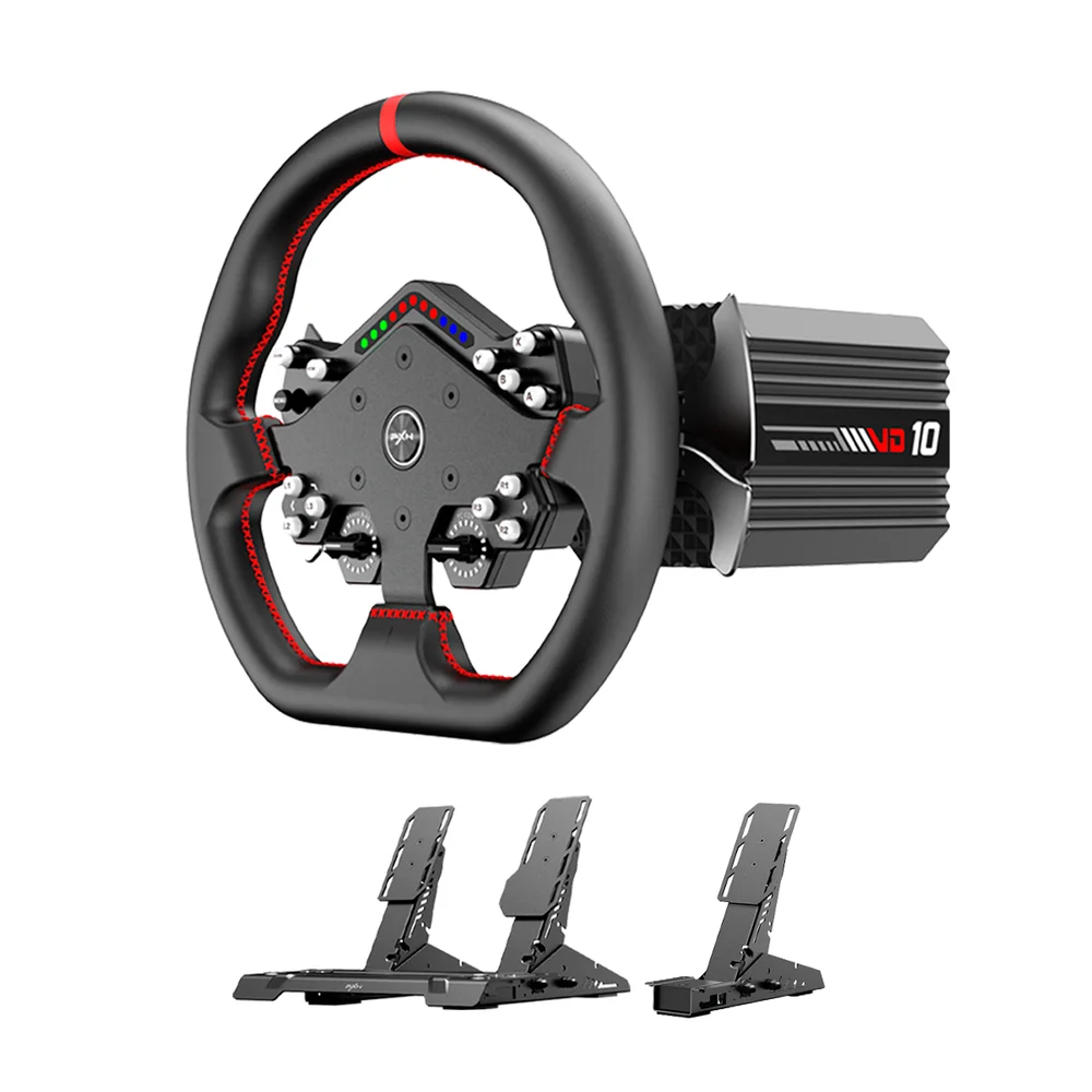 Volante Gamer Pxn Direct Drive Vd10 10nm Wds R2 + Pedais Hall Effect PC Volante Gamer Pxn Direct Drive Vd10 10nm Wds R2 + Pedais Hall Effect PC