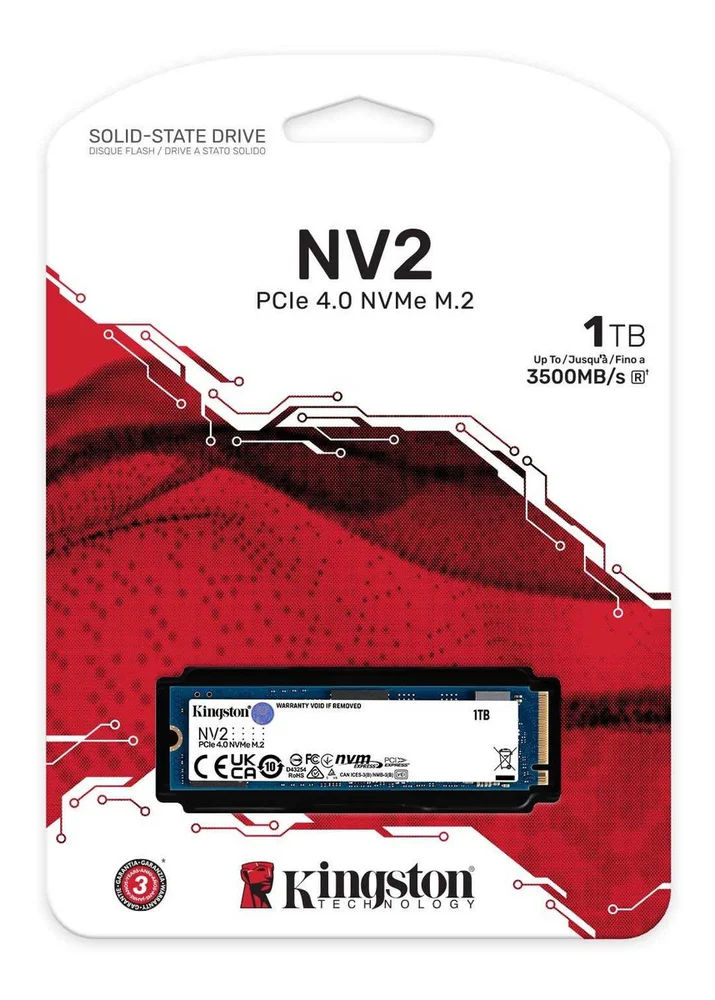内蔵型SSD Kingston NV2 PCIe 4.0 NVMe M.2 SSD / 1TB Produtos com até 15 OFF no PIX KaBuM