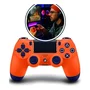 Controle Sem Fio Compatível Com Play4 Ps4 Playstation 4 / Slim / Pro / PC E Smart Tvs Samsung Cor Laranja