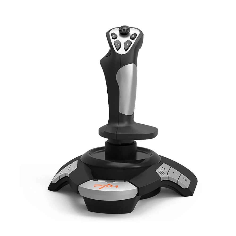 Joystick Pxn F16 Simulador De Voo Para PC Com 12 Botões 4 Eixos Acelerador Integrado