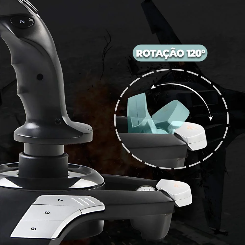 Joystick Pxn F16 Simulador De Voo Para PC Com 12 Botões 4 Eixos Acelerador Integrado - view 3