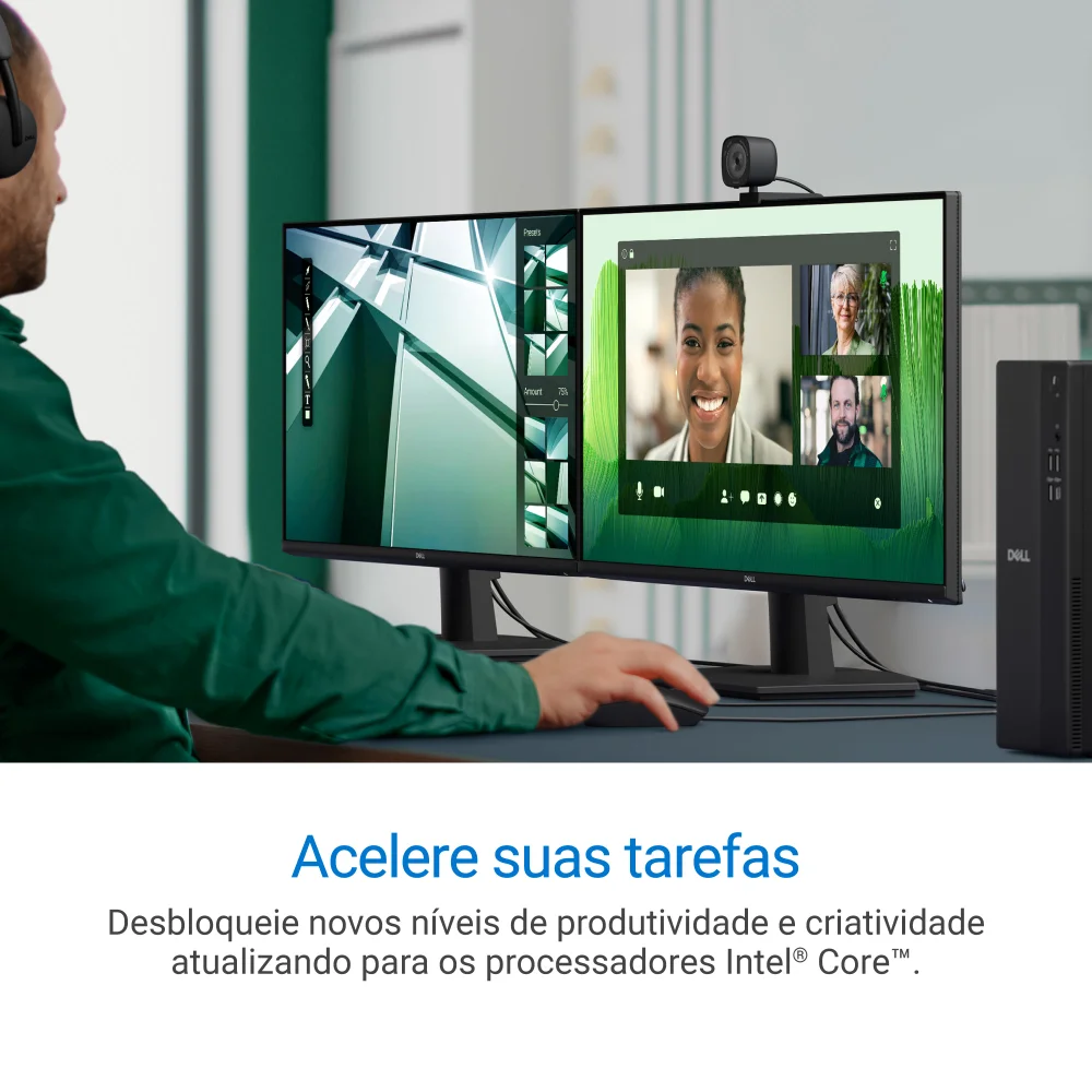 Desktop Dell Slim Ecs1250 Intel Core i5 16gb 512gb SSD Linux Ds-i514400-u30 em Campinas - foto 3